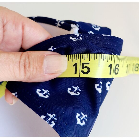 Bikini Set Navy Anchor Print High-Waist Bottom Halter Top Vintage Inspired Retro - Picture 11 of 12